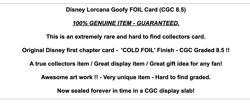 Disney Lorcana Goofy FOIL Holo CGC Graded Trading Card Rare The First Chapter - Image 2