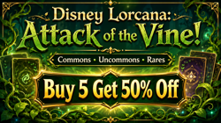 DISNEY LORCANA SET 13 ATTACK OF THE VINE C / U / R SINGLE CARDS - Image 1
