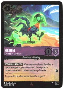 Disney Lorcana TCG Heihei - Created by the Vine 54/207 rare Foil Attack Of The V - Image 1