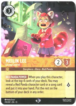 Disney Lorcana TCG Meilin Lee - Losing Control 210/207 Epic Foil Attack Of The V - Image 1