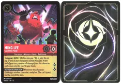 Disney Lorcana TCG Ming Lee - Giant Red Panda 129/207 Super Rare Foil Attack Of - Image 3