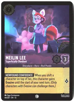 Disney Lorcana TCG Meilin Lee - Superficially Obedient 44/207 Common Foil Attack - Image 1