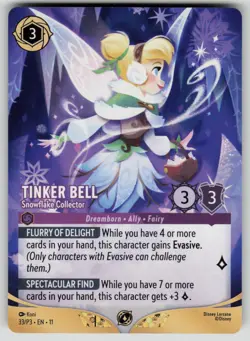 Tinker Bell Snowflake Collector Store Championship Promo 33/P3 Disney Lorcana NM - Image 1