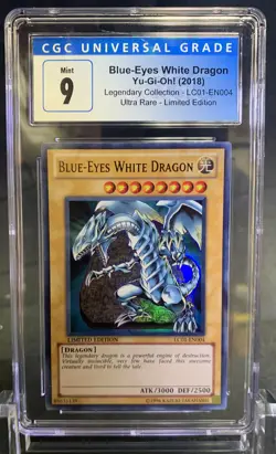 Yu-Gi-Oh! Blue-Eyes White Dragon Limited Edition Ultra LC01-EN004 CGC 9 Card - Image 1