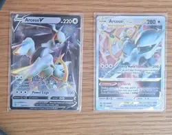 Pokemon Arceus V & VStar Metal Cards Collectibles 122/172 123/172 Sword and... - Image 1