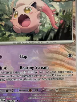Pokemon TCG Scream Tail Master Ball Reverse Holo Prismatic Card 42/131 - Image 2
