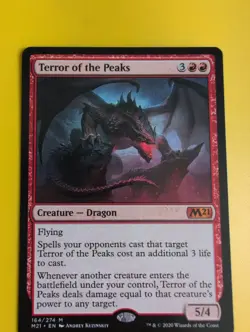 Terror of the Peaks. M21 Mythic Dragon Magic the Gathering Card. - Image 1