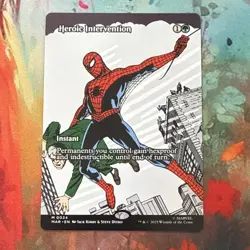 Magic The Gathering Heroic Intervention Spider-Man Marvel Instant MTG Card M0034 - Image 1