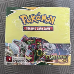 Pokemon TCG Evolving Skies Booster Box 36 Packs New and Sealed + Arcylic Case - Image 1