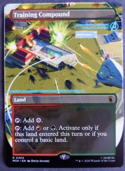 MTG Training Compound (Borderless) | Marvel Super Heroes | Rare Land | - Image 1