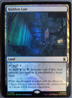 MTG Hidden Lair Foil | Marvel Super Heroes | NM | Rare Land | Foil | - Image 1