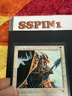 MTG Icatian Infantry Fallen Empires Signed Rush - Image 3