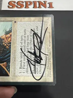 MTG Icatian Infantry Fallen Empires Signed Rush - Image 4
