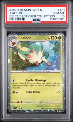 2025 POKEMON SVP EN-SV BLACK STAR PROMO #170 LEAFEON PSA 10 - Image 1