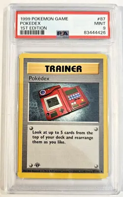 Pokemon 1999 Base Set 1st Edition Shadowless Pokedex 87 PSA 9 MINT - Image 1