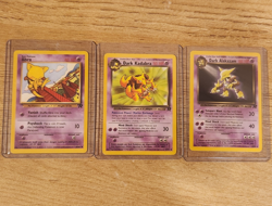 Pokemon TCG Team Rocket Abra Dark Kadabra Dark Alakazam 3 Card Lot - Image 1