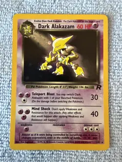 Dark Alakazam 1/82 Team Rocket Unlimited Holo WOTC Pokemon TCG NM - Image 1