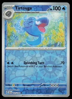 Tirtouga 37/142 Common Stellar Crown Pokemon Reverse Holo Near Mint - Image 1