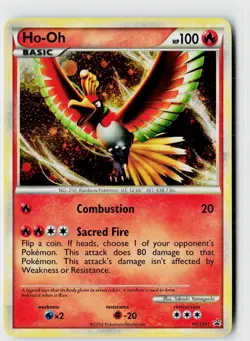 Pokemon TCG Ho-Oh HGSS01 SWIRL Black Star Promo Holo Rare - Image 1