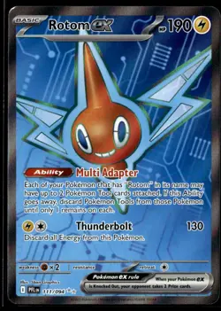 Rotom ex 111/094 Ultra Rare Phantasmal Flames Pokemon Holo Near Mint - Image 1