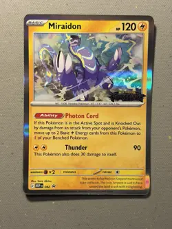 Miraidon (Pitch Black Stamped) 082 Holo ME: Mega Evolution Promo Pokemon (READ)v - Image 1