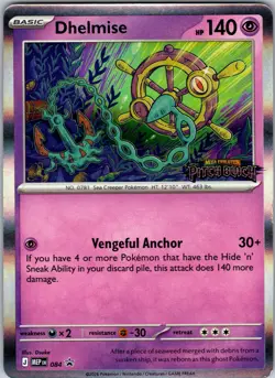Dhelmise (Patch Black Stamp) 084 Holo Promo ME: Mega Evolution Promo Pokemon NM - Image 1