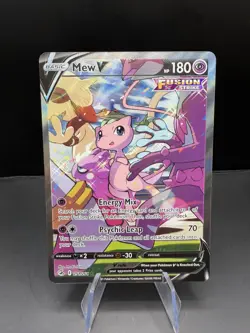 2021 Pokemon Sword & Shield Fusion Strike Mew V 251/264 Ultra Rare Alt Full-Art - Image 1