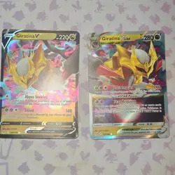 Pokemon TCG Giratina V + Giratina VSTAR Holo Lot (2) Lost Origin 2022 130/196 - Image 1