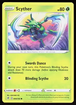 Scyther 004/192 - Pokemon Rebel Clash - Common - LP - Image 1