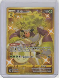 Pokemon TCG SWSH03: Darkness Ablaze #197/189 Rillaboom (Secret) NM - Image 1
