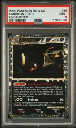 Pokemon 2010 Umbreon Prime 86/90 Holo Undaunted PSA 9 - Image 1