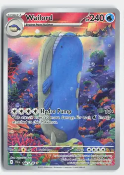 Wailord 162/159 Illustration Rare Journey Together Pokemon Holo Near Mint - Image 1