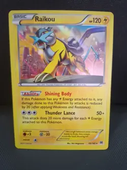 Raikou 55/162 Holo Rare Pokemon TCG XY - BREAKthrough NM - Image 1