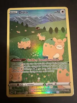 Pokemon TCG Ditto GG22/GG70 Crown Zenith Galarian Gallery Ultra Rare Holo - Image 2