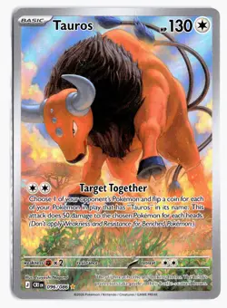 Tauros 096/086 Holo Illustration Rare Chaos Rising Pokemon NM - Image 1