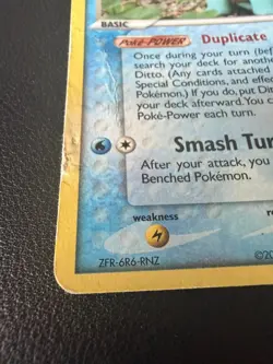2005 POKEMON DITTO (SQUIRTLE) DELTA SPECIES 40/113 NON-HOLO REGULAR MP - Image 2