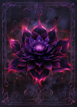 MTG Card Sleeves 100CT (Crimson Black Lotus), Matte Art Card Sleeves, Matte B... - Image 2