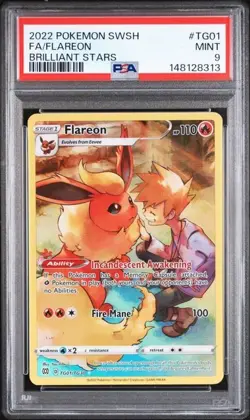 2022 - POKEMON SWSH BRILLIANT STARS - #TG01 - FLAREON - PSA 9 (MINT) - Image 1