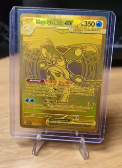 Pokemon TCG Chaos Rising Mega Greninja EX 122/086 Mega Hyper Rare Gold - Image 1