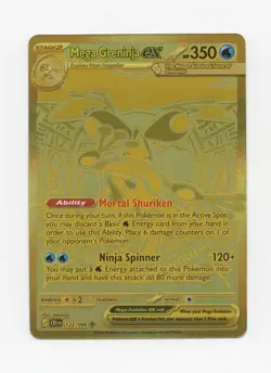 Pokemon TCG Chaos Rising Mega Greninja EX 122/086 Mega Hyper Rare Gold - Image 3