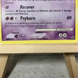 2008 Mewtwo 9/100 Majestic Dawn Holo Rare Vitnage Pokemon TCG Card - Image 3