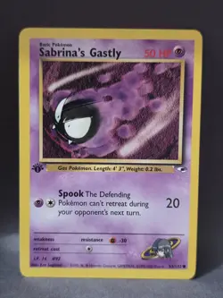 Pokemon 2000 Gym Heroes First Edition: Sabrina’s Gastly 93/132 - Image 1