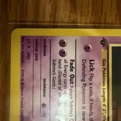 Pokemon 1st Edition Gym Challenge - Sabrina's Gastly 96/132 - Common - LP - Image 5