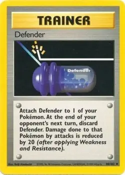 DEFENDER 80/102 UNCOMMON BASE SET UNLIMITED LP POKEMON - Image 3