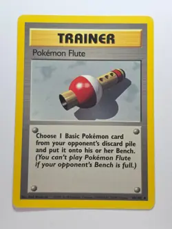 POKEMON FLUTE 86/102 UNCOMMON BASE SET UNLIMITED LP POKEMON - Image 1