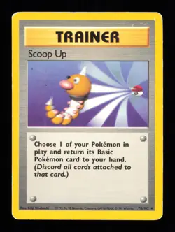 Pokemon Scoop Up 78/102 Rare Base Set Unlimited Damaged - Image 1