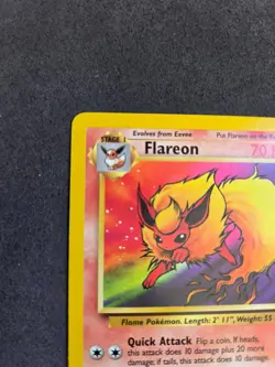 Pokemon Flareon 19/64 Non-Holo Rare Jungle Set Unlimited WOTC Vintage LP - Image 3