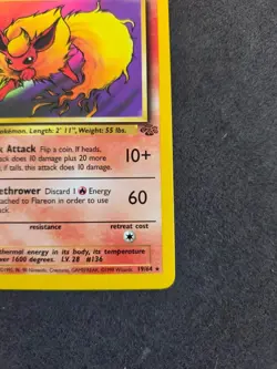 Pokemon Flareon 19/64 Non-Holo Rare Jungle Set Unlimited WOTC Vintage LP - Image 5