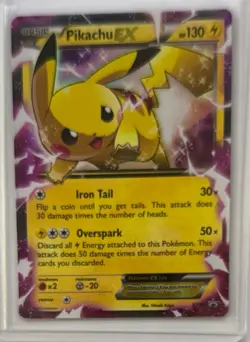 Pokemon TCG : Pikachu EX XY84 XY Holo Blackstar Promo LP - Image 1