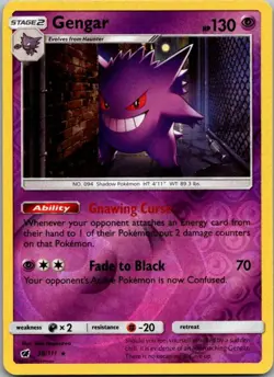 Gengar Holo Rare Reverse Holofoil Lightly Played SM04 38/111 - Image 1